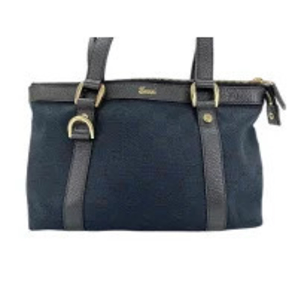 Gucci GG Canvas Shoulder Bag Navy Blue